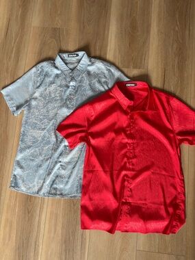 NWOT - ZEROYAA 
Men’s 2 pack short sleeve button up 
97% polyester 3% spandex